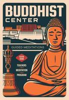 budismo religión Buda, Potala palacio y campana vector