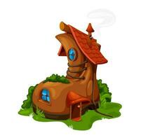 Cartoon fairytale boot house. Vector fairy home