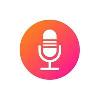 Microphone button, voice assistant, smart speaker vector