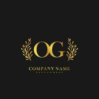 OG Initial beauty floral logo template vector