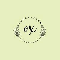 OX Initial beauty floral logo template vector