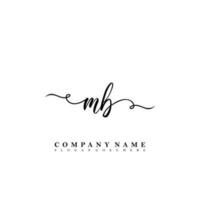 MB Initial beauty floral logo template vector