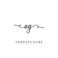 OG Initial beauty floral logo template vector