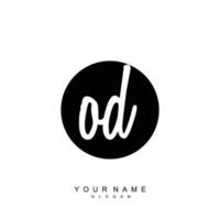 OD Initial beauty floral logo template vector