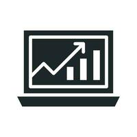 Seo Graph vector Solid icon. EPS 10 File