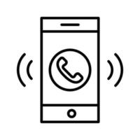 Mobile Call vector oultine Icon. EPS 10 File