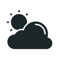 Cloudy Day vector Solid icon. EPS 10 File