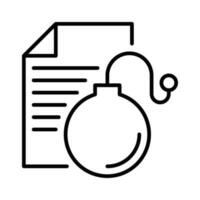 Logic Bomb Vector outline icon. EPS 10 File