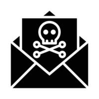 Email Malware Vector Solid icon. EPS 10 File