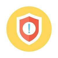 Security Warning  vector Flat Icon style illustration. EPS 10