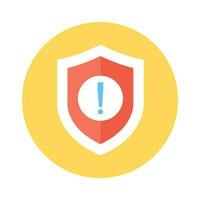 Security Warning  vector Flat Icon style illustration. EPS 10