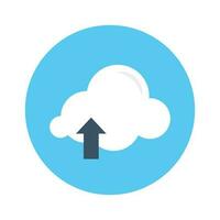 Cloud Uploading  vector Flat Icon style illustration. EPS 10