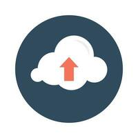 Cloud Upload  vector Flat Icon style illustration. EPS 10