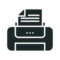 Printer vector Solid icon. EPS 10 File