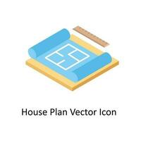 House Plan isometric vector icon. EPS 10