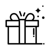 Gift  vector  outline icon. EPS 10 file