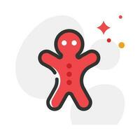 Gingerbread   vector Fill outline icon. EPS 10 file