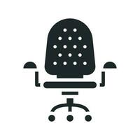 Swivel Chair vector Solid icon. EPS 10 File