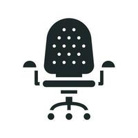 Swivel Chair vector Solid icon. EPS 10 File