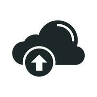 Cloud Upload vector Solid icon. EPS 10 File