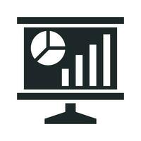 Graph Presentation vector Solid icon. EPS 10 File