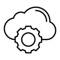 Cloud Services Vector outline icon. EPS 10 File
