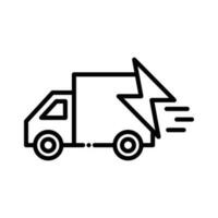 Fast Delivery vector outline Icon style illustration. EPS 10