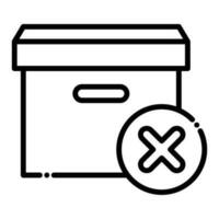 Canceled Delivery vector outline Icon style illustration. EPS 10