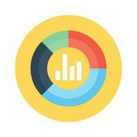 Pie Chart  vector Flat Icon style illustration. EPS 10