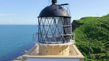 schließen oben Aussicht von ein Leuchtturm video