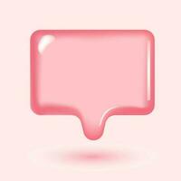 3D illustration of speech bubble. 3d vector talking cloud. Glossy speech bubble high quality vector. Shiny cloud foam vector. speak bubble text, chatting box, message box outline cartoon. Balloon