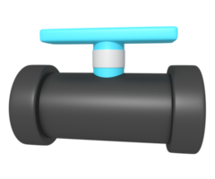 3d icoon van pijp verbinding met kraan hou op png