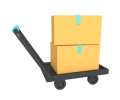 3d icon of trolley package png