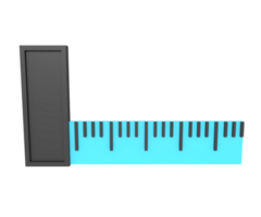 3d ikon av linjal armbåge png