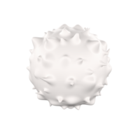 Weiß Blut Zelle 3d realistisch Symbol Analyse. Leukozyten medizinisch Illustration isoliert transparent png Hintergrund