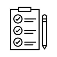 Checklist vector oultine Icon. EPS 10 File