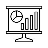 Graph Presentation vector oultine Icon. EPS 10 File