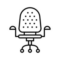 Swivel Chair vector oultine Icon. EPS 10 File