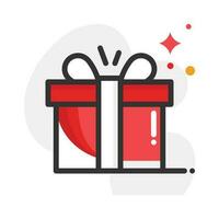 Gift  vector Fill outline icon. EPS 10 file