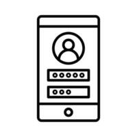 One Time Password Vector outline icon. EPS 10 File