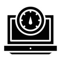 Network Speed Test Vector Solid icon. EPS 10 File