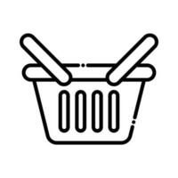 Shopping Basket vector outline Icon style illustration. EPS 10