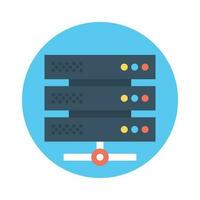 Network Server  vector Flat Icon style illustration. EPS 10