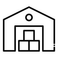 Warehouse vector outline Icon style illustration. EPS 10