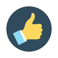 Thumbs Up  vector Flat Icon style illustration. EPS 10