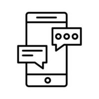 Mobile SMS vector oultine Icon. EPS 10 File