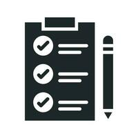 Checklist vector Solid icon. EPS 10 File