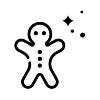 Gingerbread   vector  outline icon. EPS 10 file