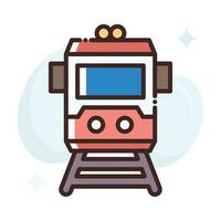 Cargo Train vector Fill outline Icon style illustration. EPS 10