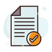 Checklist vector Fill outline Icon style illustration. EPS 10